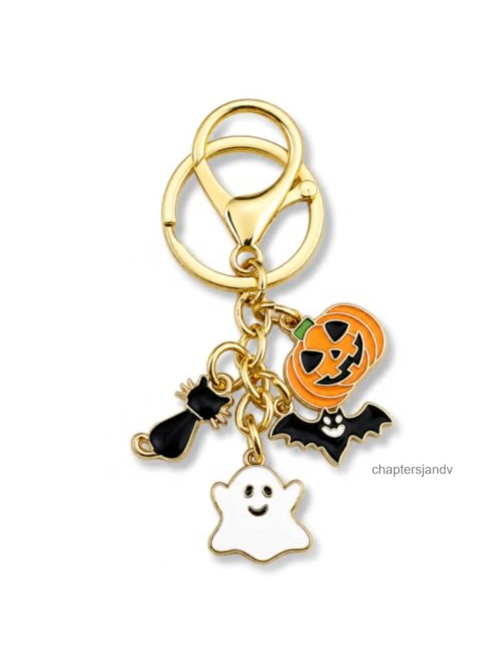 Halloween Keychain Ghost Pumpkin Bat Witch Hat Purse Charm Bag